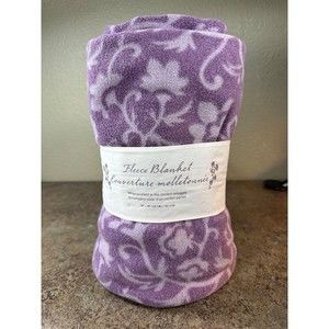 Bath & Body Works Fleece Blanket Purple 50 x 60